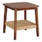 Alaterre Furniture Rectangle End Table, 20 in W, 20 in L, Solid Acacia, Warm Chestnut ANCA0170 - alternate 2